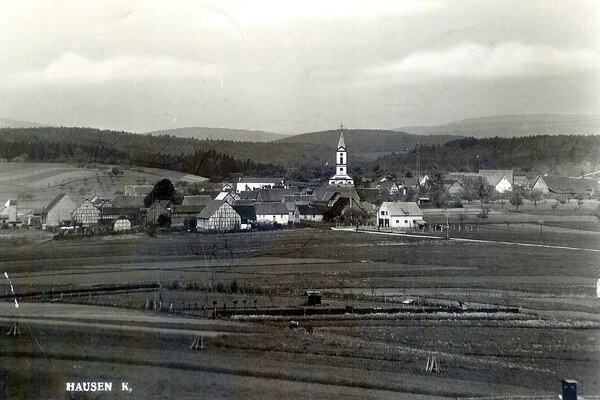 Alte Postkarte mit Blick auf Steinfeld